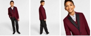 Calvin Klein Mini Dot Jacquard Jacket, Mini Dot Jacquard Vest, Slim-Fit Shirt & Satin Pants Suit Separates 